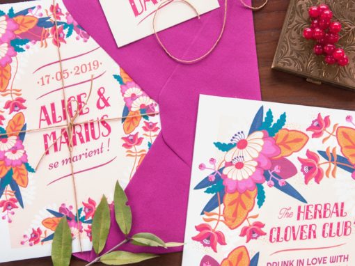 Faire-part mariage Alice et Marius