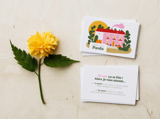 Carton invitation anniversaire de Paula